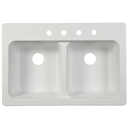 Franke Kindred Tectonite Dual Mount 33 in. W X 22 in. L Two Bowls Kitchen Sink