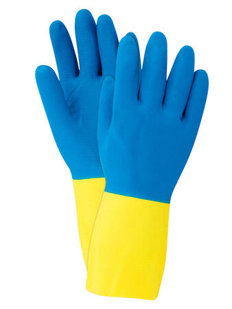 Soft Scrub Neoprene Cleaning Gloves L Blue 1 pair