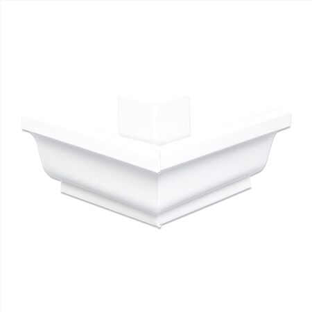 Amerimax 5 in. W X 7.25 in. L White Aluminum K Outside Miter