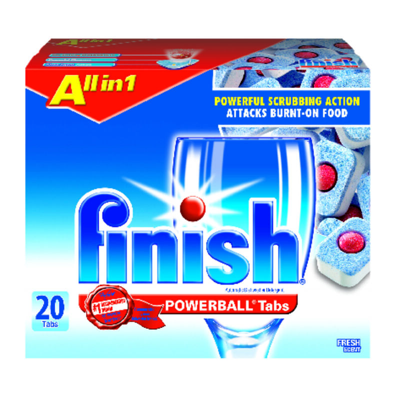 Finish Powerball Tabs 20 pk Fresh Scent Dishwasher Detergent Stine