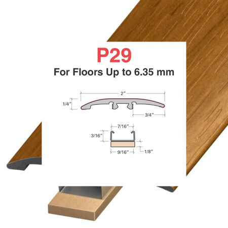 Versatrim Slim Trim 3-in-1 Floor Molding Country Oak