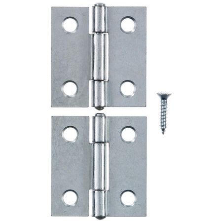 Ace 1-7/16 in. W X 1-1/2 in. L Zinc Plated Zinc Narrow Hinge 2 pk
