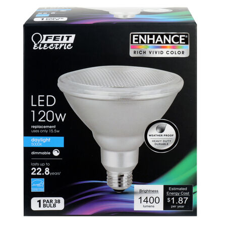 Feit Electric Enhance PAR38 E26 (Medium) LED Bulb Daylight 120 W 1 pk