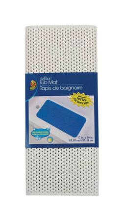 Duck Softex 17 in. L X 36 in. W White Polypropylene Bath Mat Latex Free
