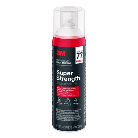 3M Super 77 Super Strength Clear Spray Adhesive 14.1 oz