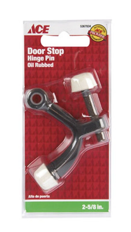 Ace Metal Hinge Mount Door Stop 2 5 8 In L Oil Rubbed Bronze