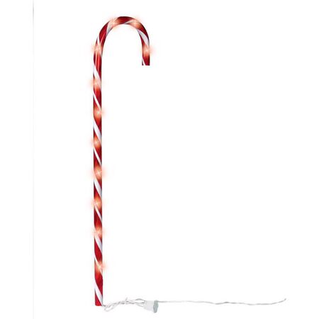 Celebrations Clear Lighted Candy Cane 27 in. Pathway Decor