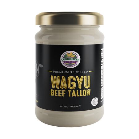 Cornhusker Kitchen Wagyu Beef Tallow Cooking Fat 14 oz. Jar