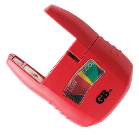 GB Analog Multiple Battery Tester Manual Red