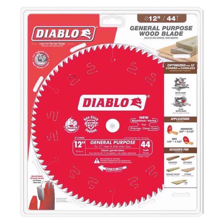 Diablo 12 in. D X 1 in. TiCo Hi-Density Carbide Circular Saw Blade 44 teeth 1 pk