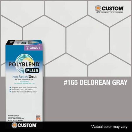 Custom Building Products Polyblend Plus Delorean Gray 10 lb. Unsanded Grout