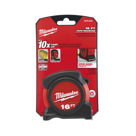 Milwaukee 16 ft. L X 1.6 in. W Compact Tape Measure 1 pk
