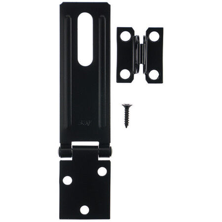 Ace Black Steel 4-1/2 in. L Fixed Staple Safety Hasp