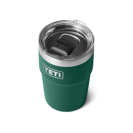 YETI Rambler 16 oz Black Forest Green BPA Free Stackable Tumbler with MagSlider Lid