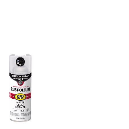 Rust-Oleum Stops Rust 5-in-1 Indoor and Outdoor Matte Crystal Clear Oil-Based Protective Enamel 12 o