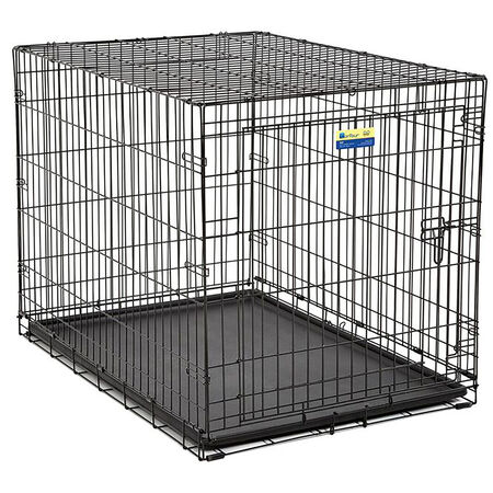 Pet Essentials Large Steel Dog Crate Black 30 in. H X 28 in. W X 42 in. D