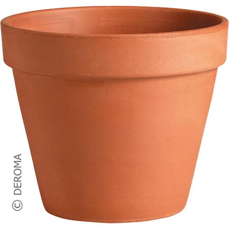 Deroma 9 in. H X 10 in. D Clay Traditional Planter Terracotta
