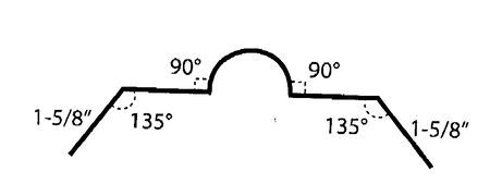Ridge Plain Galv 29Ga 12"x10'