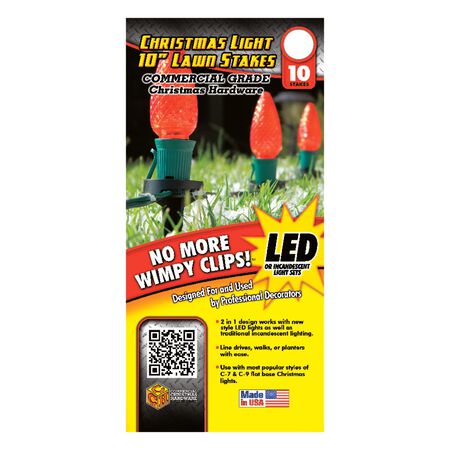 Adams 10 in. Christmas Light Stakes 10 pk