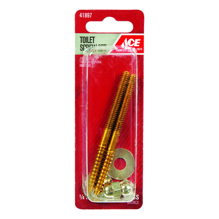 Ace Toilet Screw Set Brass