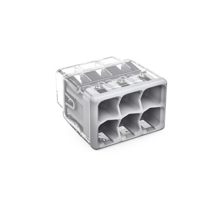 Wago 6 Port Push-In Wire Connector 5 pk