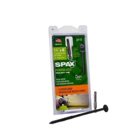 SPAX PowerLag 1/4 in. in. X 6 in. L T-30 Washer Head Serrated Structural Screws
