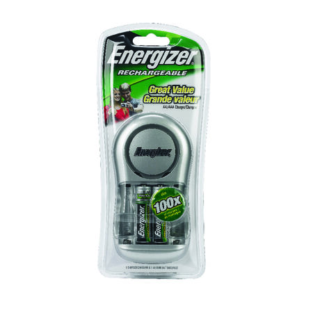 Energizer Rechargable Battery Charger Multiple Size 2 or 4 AA Batteries 2 000 mAh