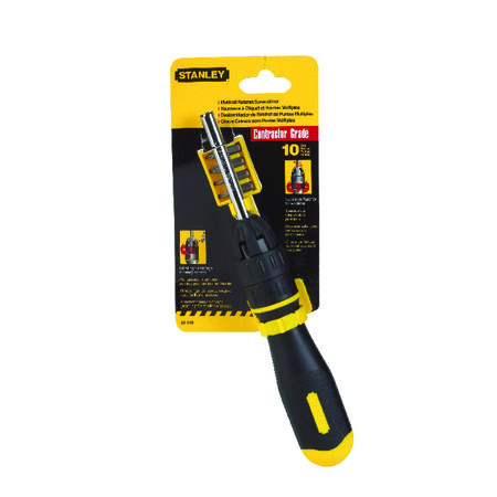 Stanley Multi-Bit Ratchet Screwdriver 7 in. 10 pc