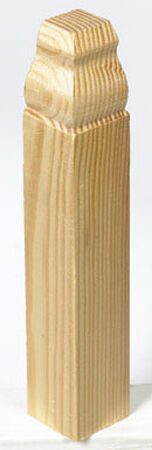 Alexandria Moulding Casing Trim Block Pine 6-1/2 in. H x 1-1/8 in. W x 1 in. D