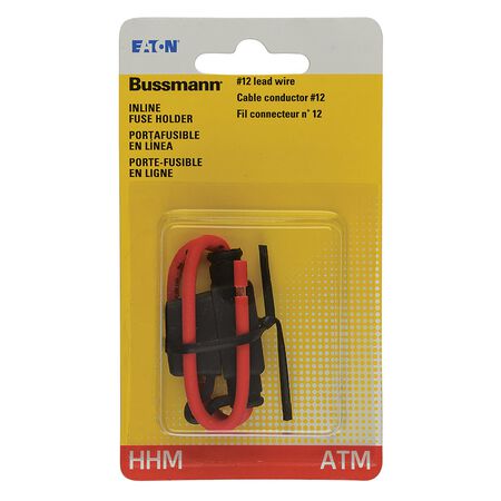 Bussmann 30 amps ATM Black In-Line Fuse Holder 1 pk
