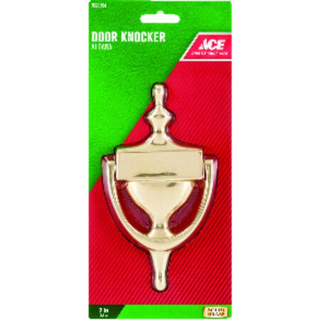 Ace 7in. L Brass Door Knocker