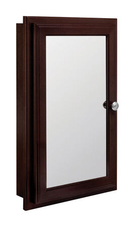 Continental Cabinets 25-3/4 in. H x 4-3/4 in. D x 16 in. W Swing Door Medicine Cabinet Java