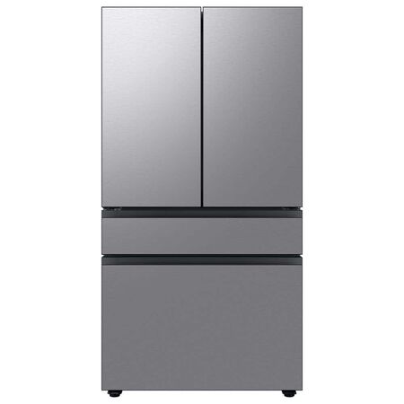 Samsung Bespoke 29 cu. ft. Standard Depth 4-Door French Door Smart Refrigerator in Stainless Steel with Beverage Center