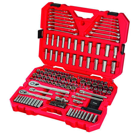 Craftsman 1/4, 3/8 and 1/2 in. drive S Metric and SAE 6 and 12 Point Mechanic's Tool Set 189 pc