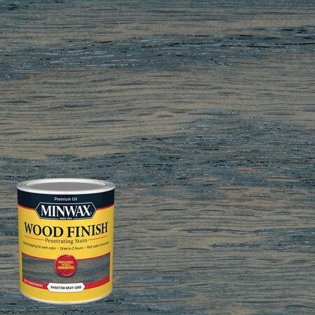 Minwax Wood Finish Semi-Transparent Satin Phantom Gray Oil-Based Penetrating Wood Stain 1 qt