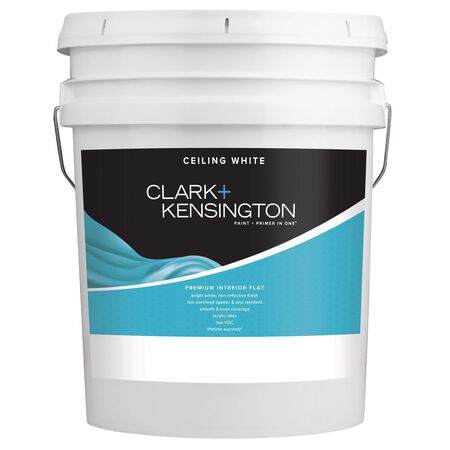 Clark+Kensington Flat Ceiling White Premium Paint Interior 5 gal