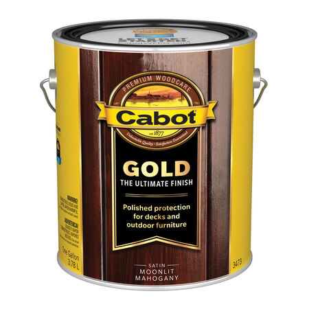Cabot Gold Transparent Satin 3473 Moonlit Mahogany Oil-Based Natural Oil/Waterborne Hybrid Stain 1 g