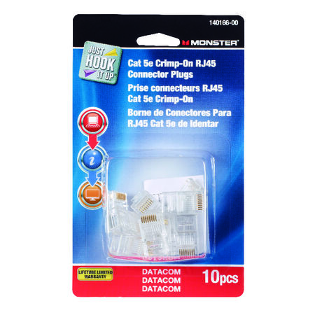 Monster Just Hook It Up RJ-45 Modular Plugs 10 pk