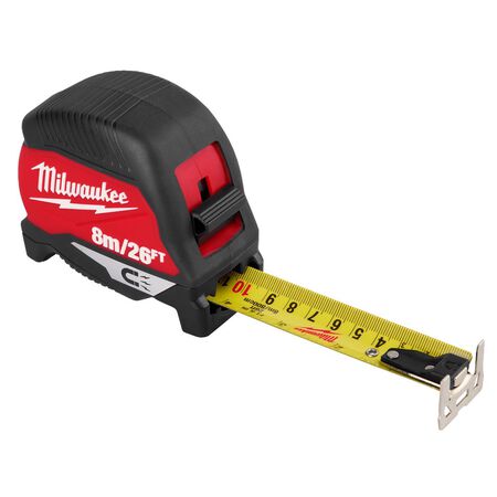 Milwaukee 26 ft. L X 1 in. W Compact Wide Blade Magnetic Tape Measure 1 pk