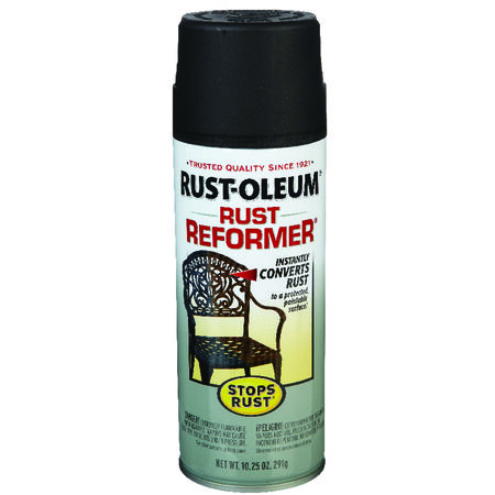 Rust-Oleum Stops Rust Indoor and Outdoor Flat Black Oil-Based Rust Reformer 10.25 oz