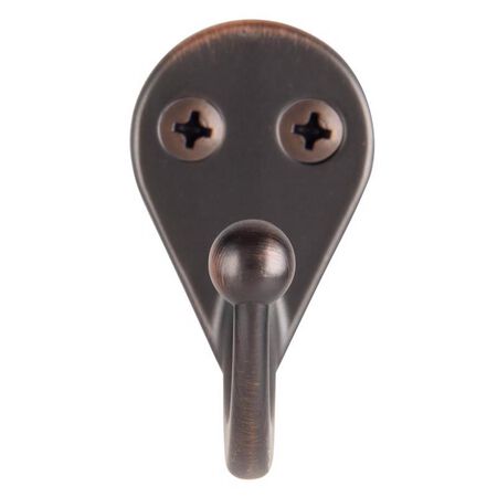 Ace 1-9/16 in. L Oil Rubbed Bronze Brown Metal Small Garment Hook 2 pk