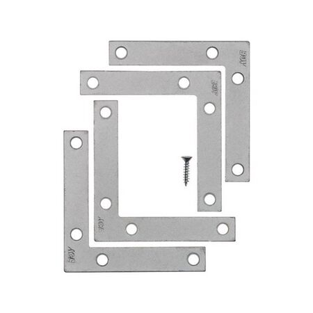 Ace 3-1/2 in. H X 4.75 in. W X 3-1/2 in. D Zinc Flat Corner Brace