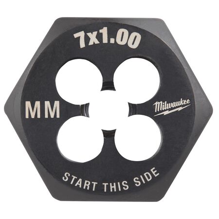 Milwaukee Metric M7x1.0 mm 1" Hex Threading Die