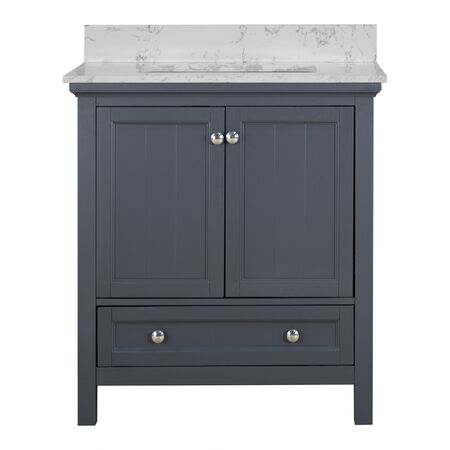Aurafina CUNNINGHAM 30 in. Harbor Blue Vanity