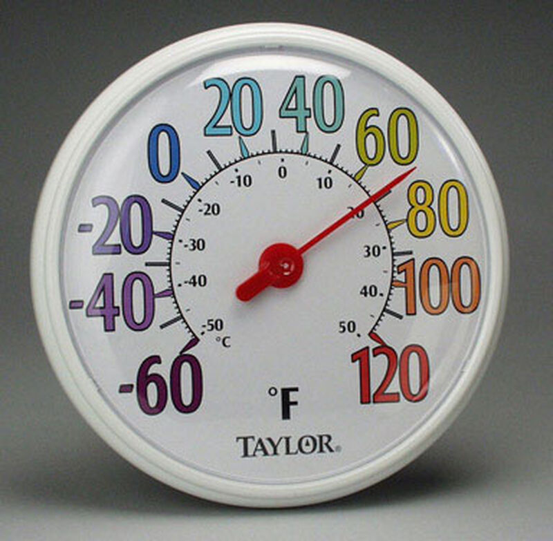 Taylor Decorative Dial Thermometer Indoor and Outdoor Rainbow 131/4 in