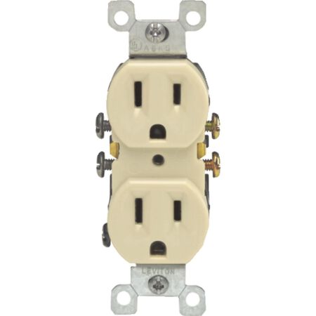 Leviton 15 amps 125 V Duplex Ivory Outlet 5-15R 10 pk
