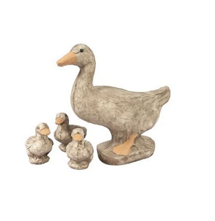Athens Stonecasting 14 in. Lifelike Duck Garden Statue