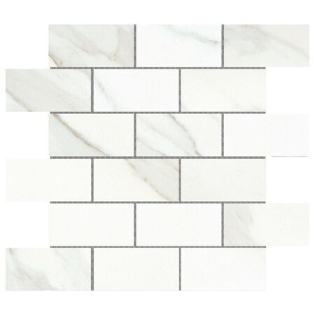 Emser Nobleza Lugo 2 in. x 4 in. on 12 in. x 12 in. Mesh Porcelain Mosaic Sheet