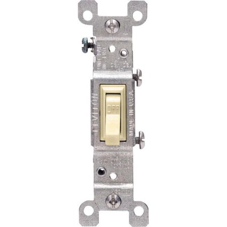 Leviton 15 amps Single Pole Toggle AC Quiet Switch Ivory 10 pk