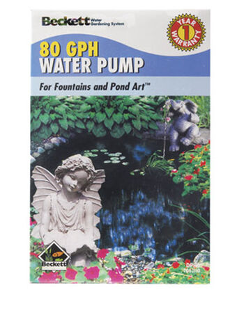 Beckett Plastic Pond and Fountain Pump 1 in. W x 1 in. L 80 gph